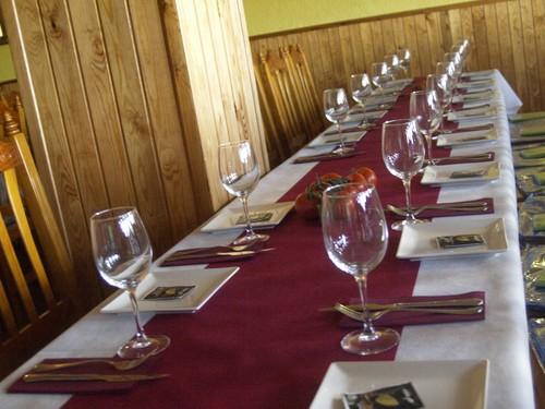 Gran presentación de las mesas del restaurante en las que se lucía una de las variedades de Hazera España.
