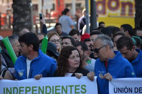 No faltó a la manifestación la concejala de Ciudadanos en el Ayuntamiento de El Ejido, Verónica Gómez.