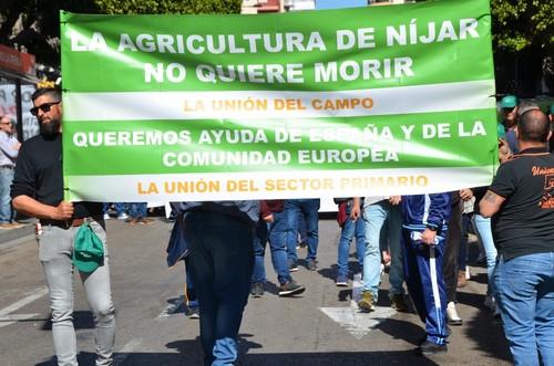 Los nijareños, sin duda los agricultores más afectados en los últimos meses, se hicieron oír en la manifestación.