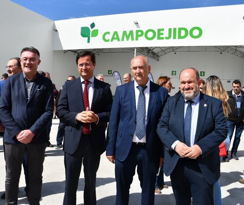 Los alcaldes de Berja, El Ejido y Dalías con el presidente de Campoejido.