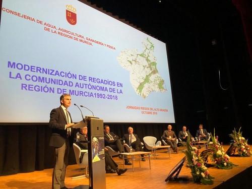 La Región de Murcia reclama en Aragón que el Estado culmine el Plan Nacional de Regadíos