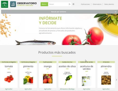 Agricultura, Pesca y Desarrollo Rural renueva el diseño de la web del Observatorio de Precios y Mercados