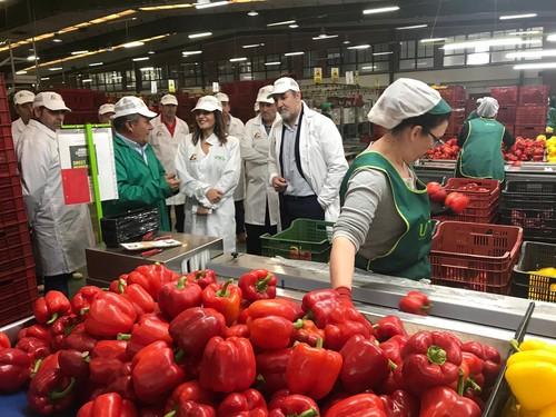 La secretaria general de Fondos Europeos Agrarios visita varias empresas hortofrutícolas de la provincia