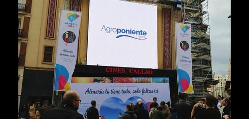 Grupo Agroponiente, satisfecho con la promoción de ‘Almería, Capital Española de la Gastronomía’ en las pantallas de Callao