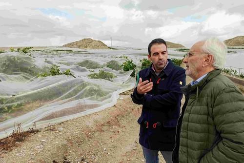 El subdelegado recorre los municipios de Almería más afectados por el temporal Gloria