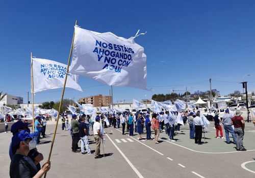 La Mesa del Agua de Almería participa en la movilización  en defensa del trasvase Tajo-Segura celebrada en Huércal-Overa