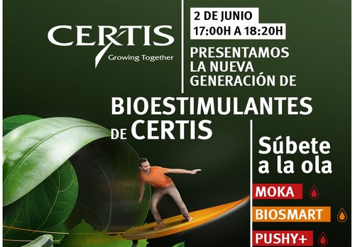 Certis organiza para el próximo 2 de junio un webinar sobre su nueva gama de bioestimulantes