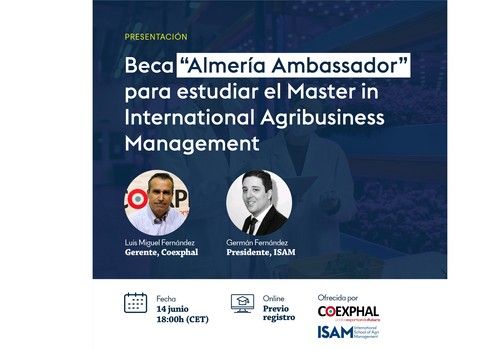 COEXPHAL presenta la Beca 'Embajador de Almería' para estudiar en ISAM
