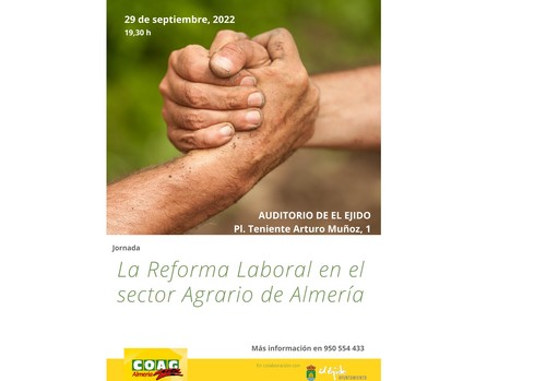 COAG Almería convoca un panel de expertos para analizar las relaciones laborales en el agro almeriense