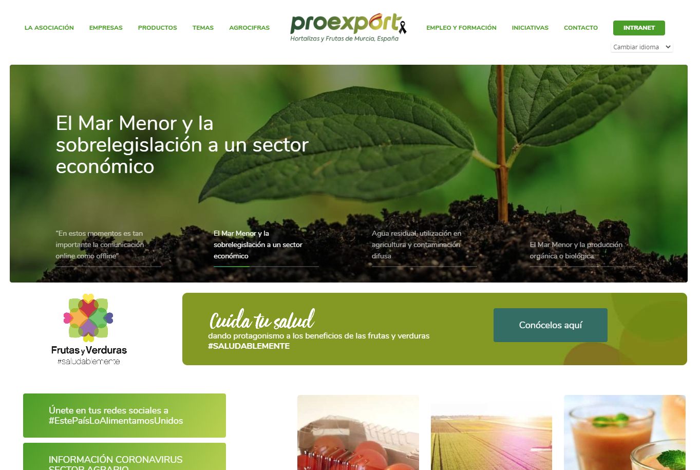 Proexport.es, finalista de los XII Premios Web Región de Murcia