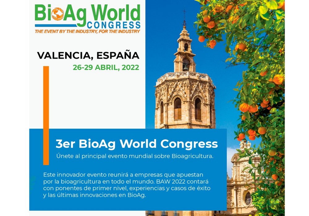 Valencia elegida como sede del tercer Congreso Mundial de BioAgricultura que se celebrará en abril de 2022