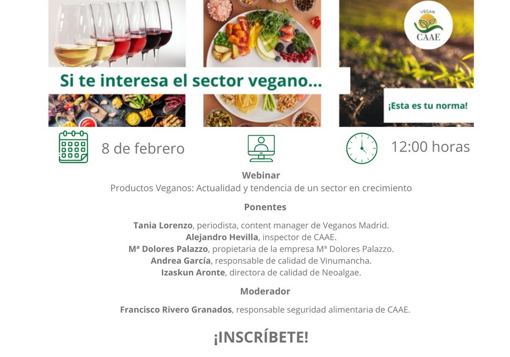 CAAE organiza un webinar sobre la certificación de productos veganos