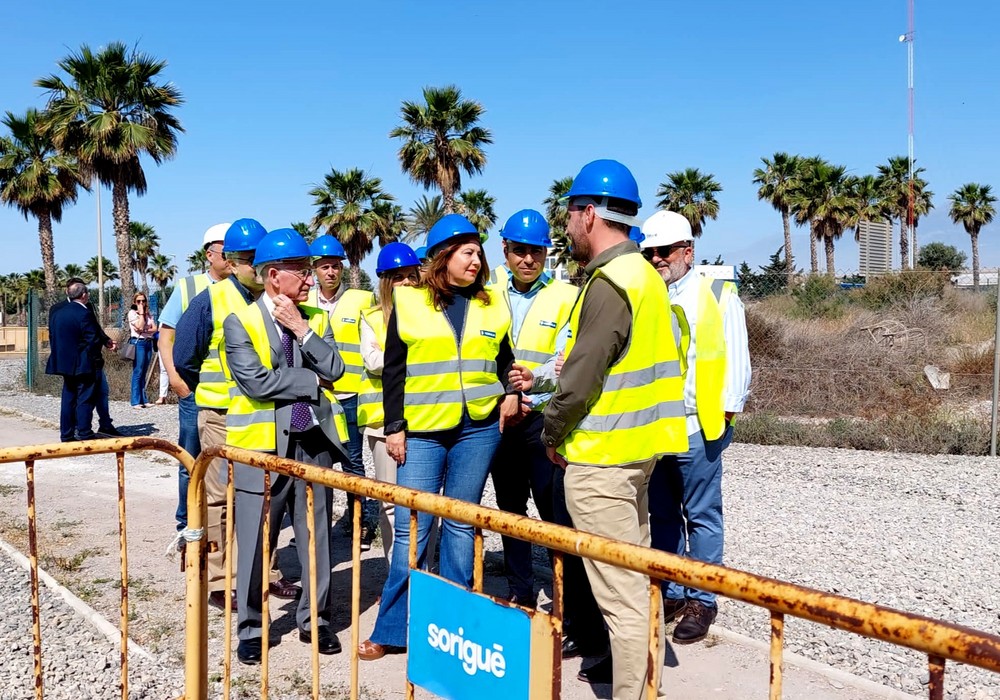 La consejera de Agua realiza una visita técnica a las obras de los terciarios de la EDAR de Roquetas