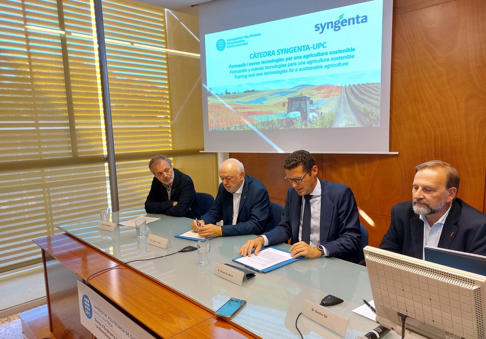 La Universitat Politècnica de Catalunya y Syngenta presentan la Cátedra de formación y nuevas tecnologías para una agricultura sostenible